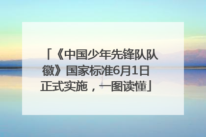 《中国少年先锋队队徽》国家标准6月1日正式实施，一图读懂