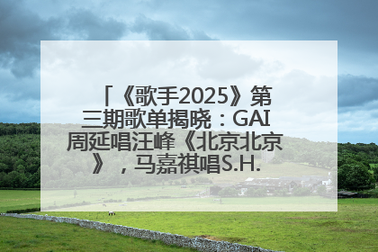 《歌手2025》第三期歌单揭晓：GAI周延唱汪峰《北京北京》，马嘉祺唱S.H.E《你曾是少年》
