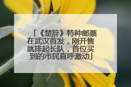 《楚辞》特种邮票在武汉首发，刚开售就排起长队，首位买到的市民直呼激动