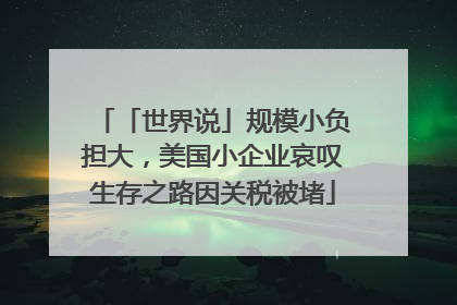 「世界说」规模小负担大，美国小企业哀叹生存之路因关税被堵