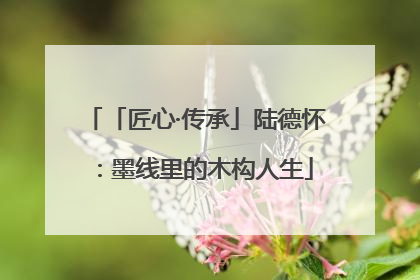 「匠心·传承」陆德怀：墨线里的木构人生