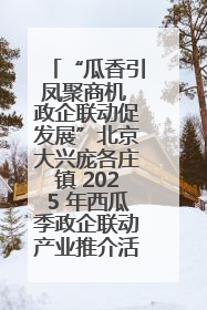 “瓜香引凤聚商机 政企联动促发展”北京大兴庞各庄镇 2025 年西瓜季政企联动产业推介活动圆满举行