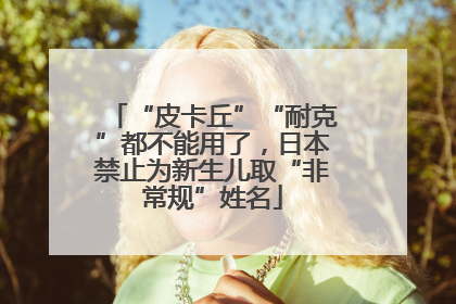 “皮卡丘”“耐克”都不能用了，日本禁止为新生儿取“非常规”姓名