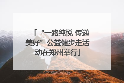 “一路纯悦 传递美好”公益健步走活动在郑州举行
