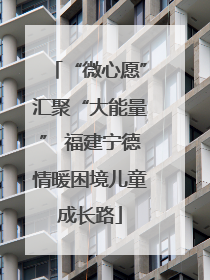 “微心愿”汇聚“大能量” 福建宁德情暖困境儿童成长路