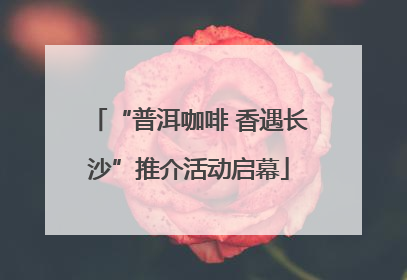 “普洱咖啡 香遇长沙”推介活动启幕