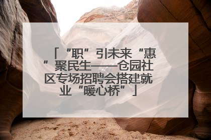“职”引未来“惠”聚民生——仓园社区专场招聘会搭建就业“暖心桥”