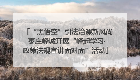 “黑悟空”引法治课新风尚 枣庄峄城开展“峄起学习·政策法规宣讲面对面”活动