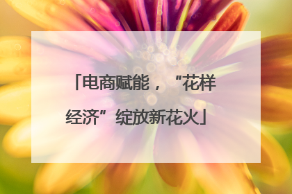 电商赋能，“花样经济”绽放新花火
