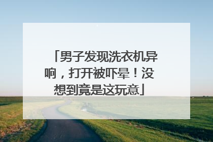 男子发现洗衣机异响，打开被吓晕！没想到竟是这玩意