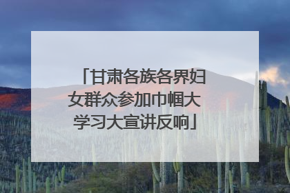 甘肃各族各界妇女群众参加巾帼大学习大宣讲反响