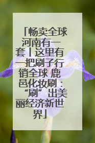 畅卖全球 河南有一套丨这里有一把刷子行销全球 鹿邑化妆刷：“刷”出美丽经济新世界