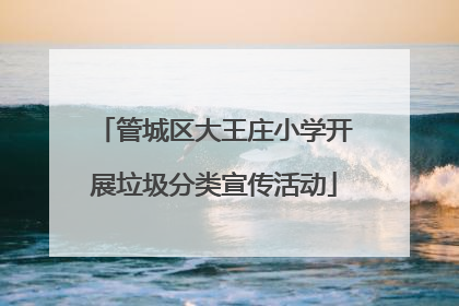 管城区大王庄小学开展垃圾分类宣传活动