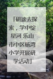 研途去探索，学中绽星河 乐山市中区杨湾小学开展研学活动