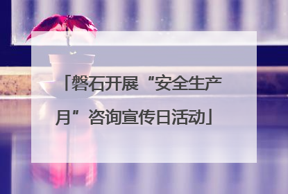 磐石开展“安全生产月”咨询宣传日活动