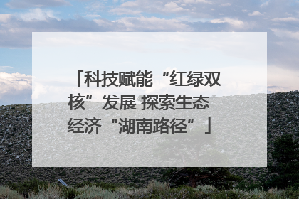 科技赋能“红绿双核”发展 探索生态经济“湖南路径”