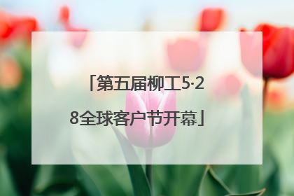 第五届柳工5·28全球客户节开幕
