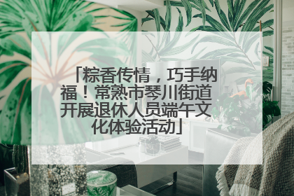 粽香传情，巧手纳福！常熟市琴川街道开展退休人员端午文化体验活动