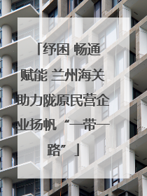 纾困 畅通 赋能 兰州海关助力陇原民营企业扬帆“一带一路”
