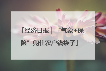 经济日报｜“气象+保险”兜住农户钱袋子