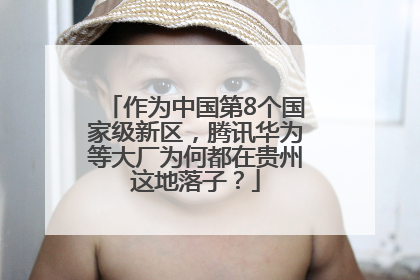 作为中国第8个国家级新区，腾讯华为等大厂为何都在贵州这地落子？