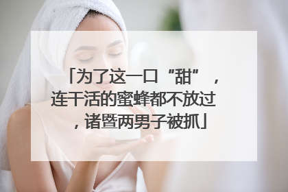 为了这一口“甜”，连干活的蜜蜂都不放过，诸暨两男子被抓