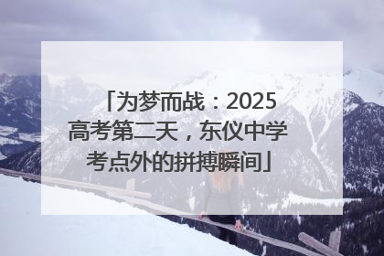 为梦而战：2025高考第二天，东仪中学考点外的拼搏瞬间