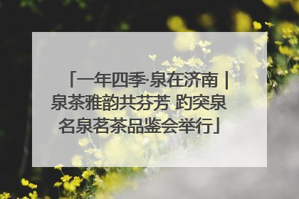 一年四季·泉在济南｜泉茶雅韵共芬芳 趵突泉名泉茗茶品鉴会举行
