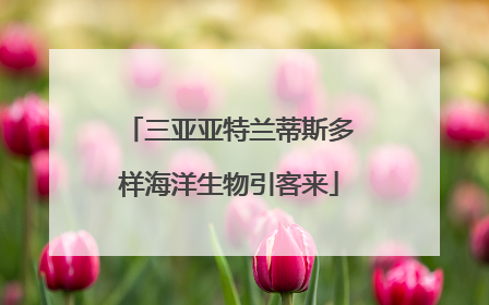 三亚亚特兰蒂斯多样海洋生物引客来