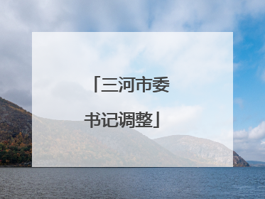 三河市委书记调整
