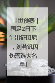 世预赛｜国足2日下午出征印尼，刘若钒因伤落选大名单