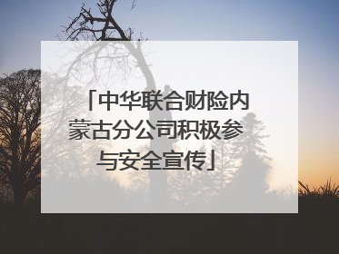中华联合财险内蒙古分公司积极参与安全宣传