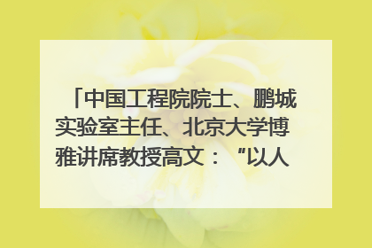 中国工程院院士、鹏城实验室主任、北京大学博雅讲席教授高文：“以人为本 智能向善” 推动文化与科技相生相促｜聚焦2025文化强国建设高峰论坛