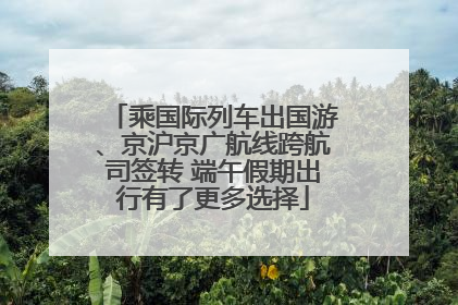 乘国际列车出国游、京沪京广航线跨航司签转 端午假期出行有了更多选择