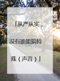 从严从实，没有谁能搞特殊（声音）