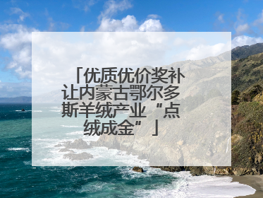 优质优价奖补让内蒙古鄂尔多斯羊绒产业“点绒成金”
