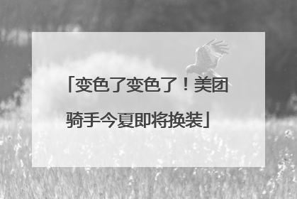 变色了变色了！美团骑手今夏即将换装