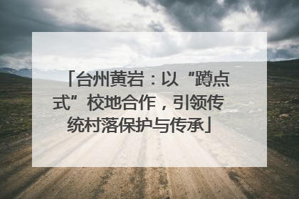台州黄岩：以“蹲点式”校地合作，引领传统村落保护与传承