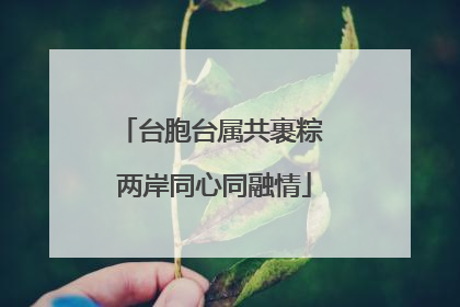 台胞台属共裹粽 两岸同心同融情