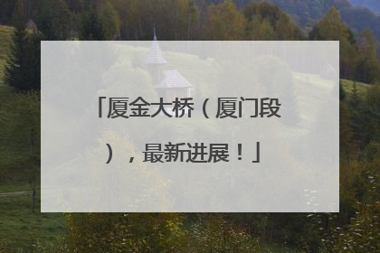 厦金大桥（厦门段），最新进展！