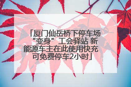 厦门仙岳桥下停车场“变身”工会驿站 新能源车主在此使用快充 可免费停车2小时