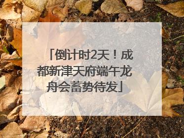 倒计时2天！成都新津天府端午龙舟会蓄势待发