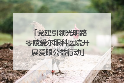 党建引领光明路 零陵爱尔眼科医院开展爱眼公益行动
