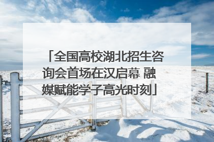 全国高校湖北招生咨询会首场在汉启幕 融媒赋能学子高光时刻