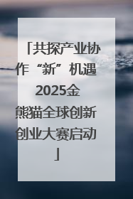 共探产业协作“新”机遇 2025金熊猫全球创新创业大赛启动