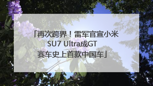 再次跨界！雷军官宣小米SU7 Ultra成GT赛车史上首款中国车