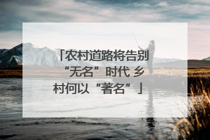 农村道路将告别“无名”时代 乡村何以“著名”