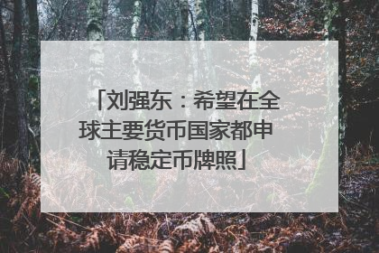 刘强东：希望在全球主要货币国家都申请稳定币牌照