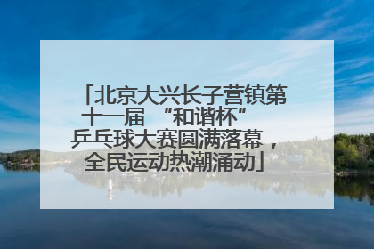 北京大兴长子营镇第十一届 “和谐杯” 乒乓球大赛圆满落幕，全民运动热潮涌动