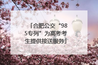 合肥公交“985专列”为高考考生提供接送服务